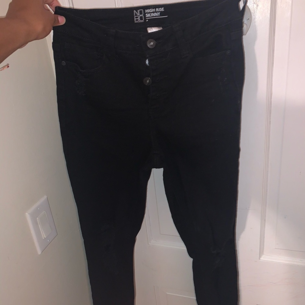 Black ripped jeans